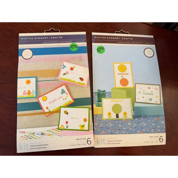 Martha Stewart Crafts "Thank You Cards" and “Happy Birthday” kits - Picture 1 of 2